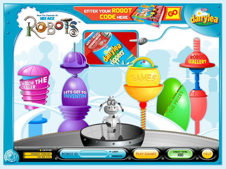 Kraft, Dairylea Robots Microsite (2005)