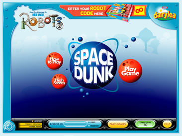 Space Dunk menu
